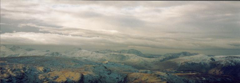 View West from Helvellyn summit