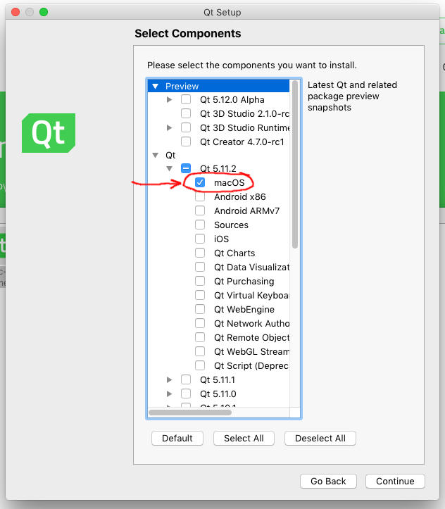 Qt Install Options Mac