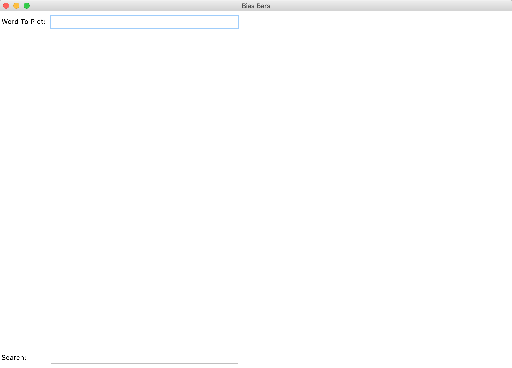 Blank graphical window for the BiasBars program