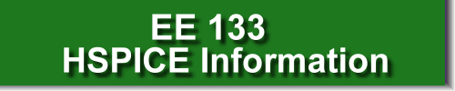 EE 133 HSPICE Information