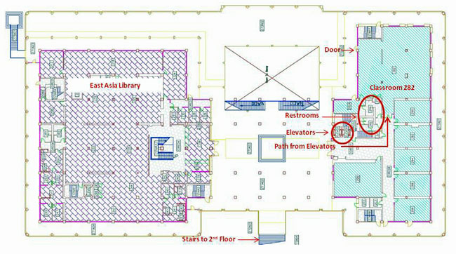 Lathrop Library Second Floor Plan