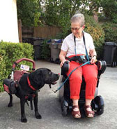 photo of Nathan & Abby in her Whill wheelchair