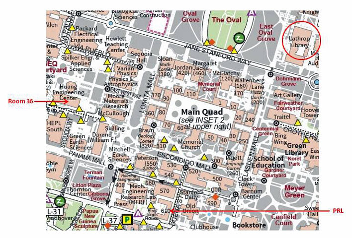 Classroom location in relation to PRL & Room 36