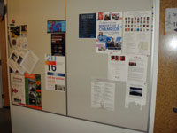 photo of bulletin board outside door