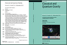 Cover of 19 Nov 2015 Issue of Classical and Quantum Gravity