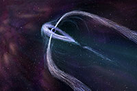 Artist's rendering of the Geminga pulsar