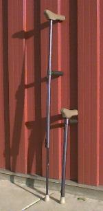 photo of crutches