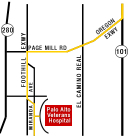 Map of VA Palo Alto