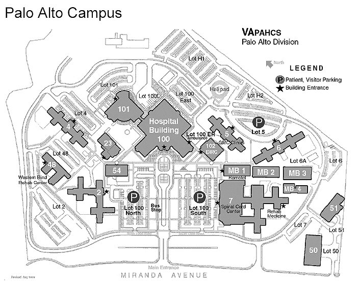 map of Palo Alto VA
