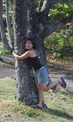 Alix Hugging Tree