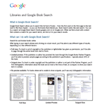 Libraries and Google Book Search