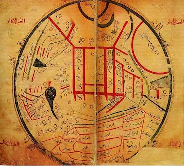 Mahmud al-Kashgari's map of areas inhabited by Turkic peoples, 11th century
