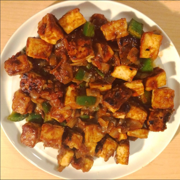 Indian style stir-fried tofu