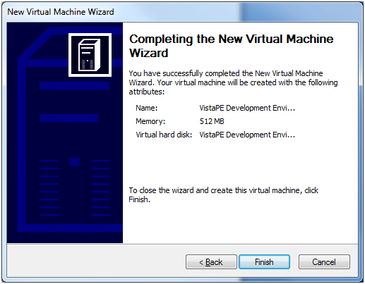 Finish Virtual Machine