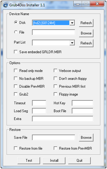 InstallGrub4Dos