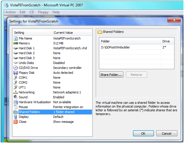 Virtual Machine Network Settings