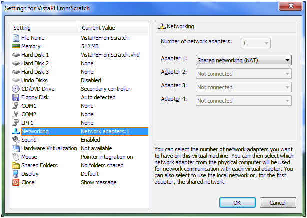 Virtual Machine Settings