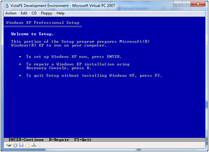 WinXP Setup