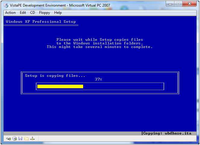 WinXP Setup Copying