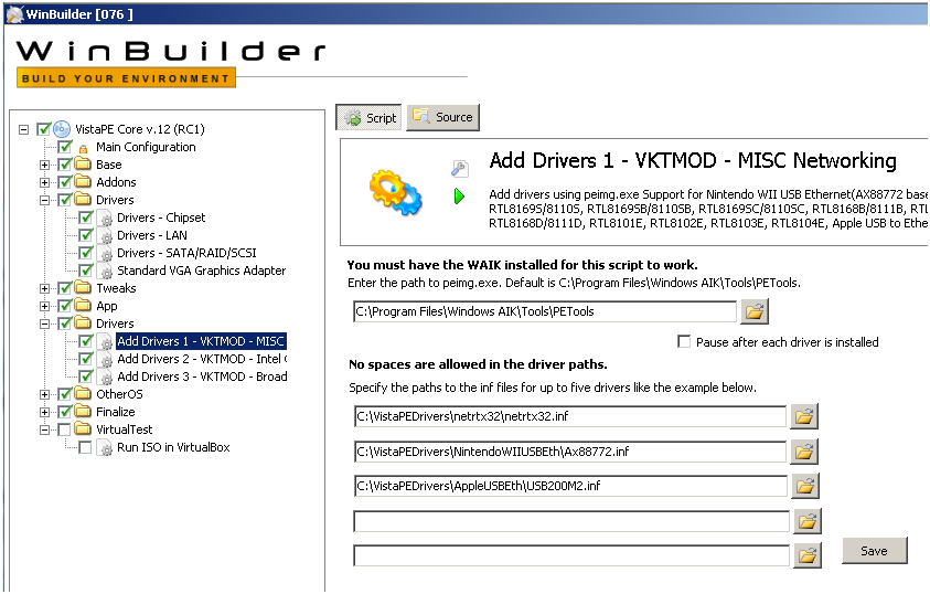 Winbuilder Add Drivers