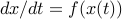 dx/dt=f(x(t))