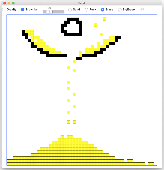 alt: sand window showing open space, rock, falling
sand