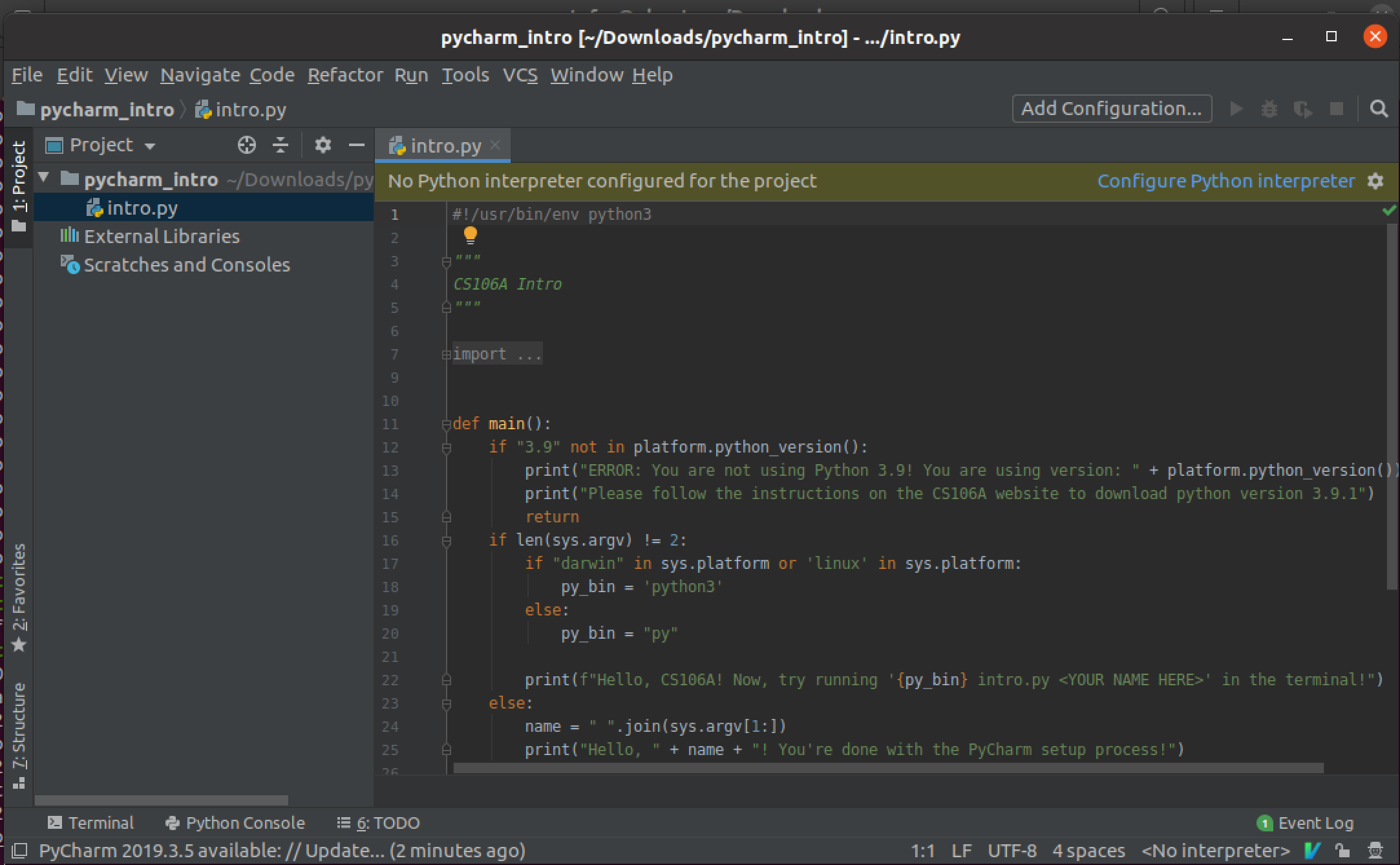 PyCharm Editor