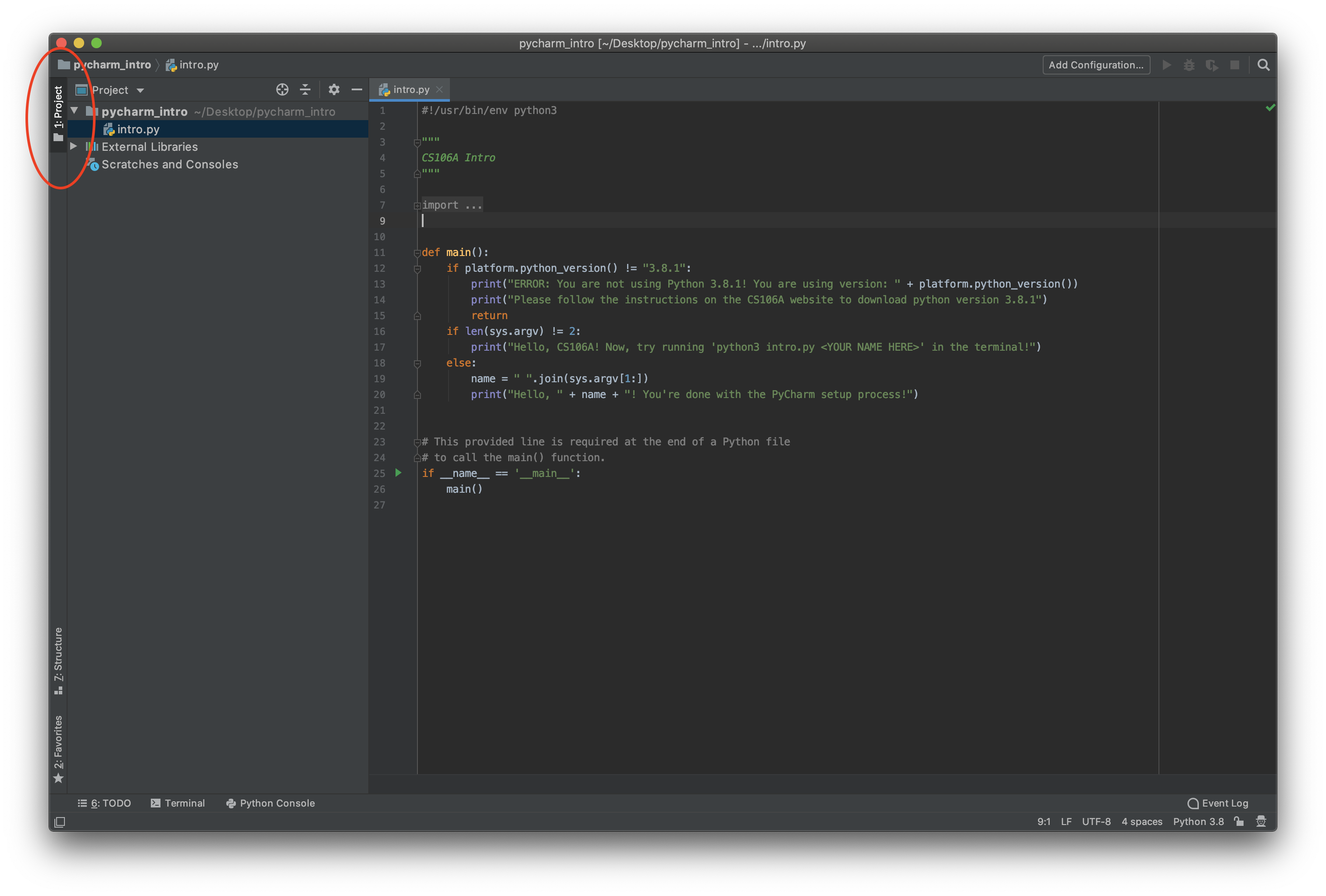 PyCharm
Editor