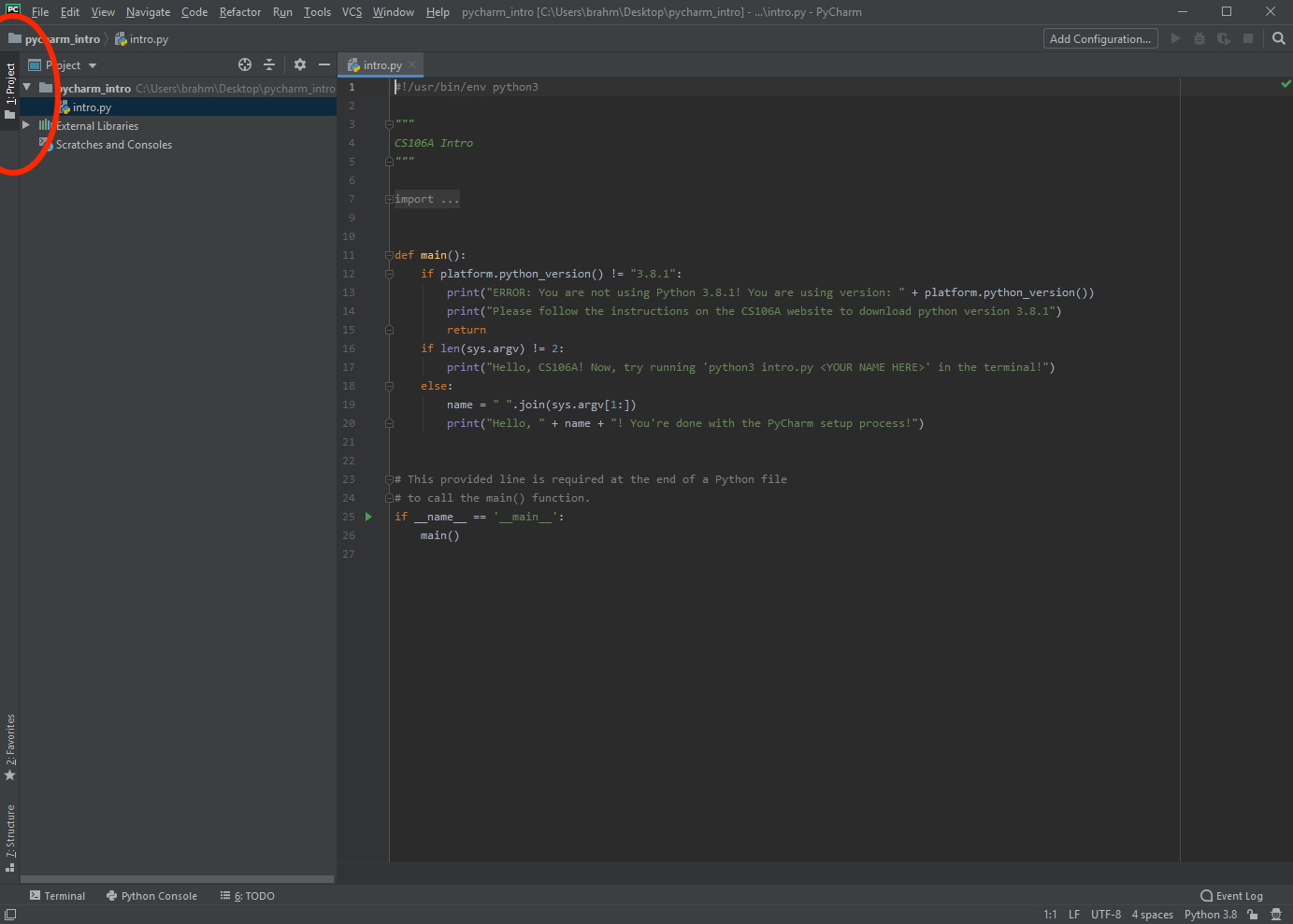 PyCharm
Editor