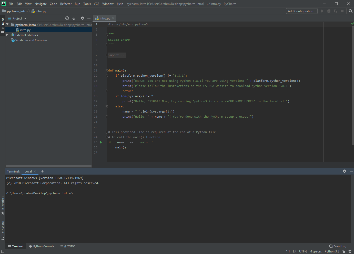 PyCharm
Terminal