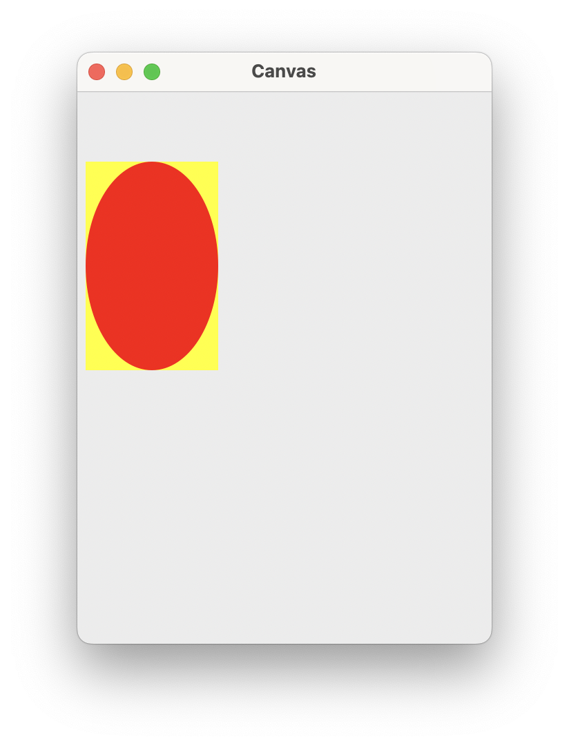 alt red oval drawn on top of yellow rectangle, which serves at a bounding box for the oval
