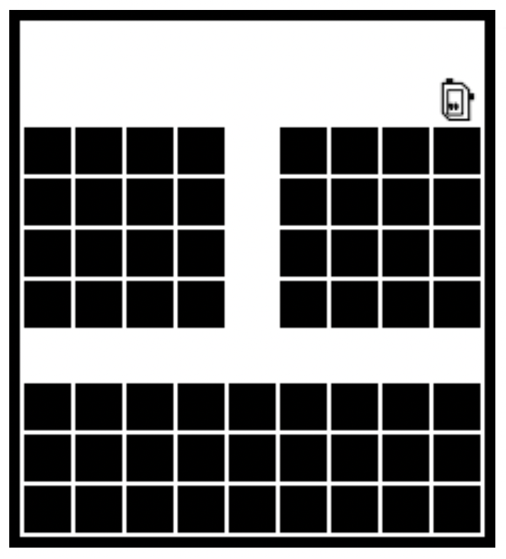 Bit at square to the right of top of chimney, facing left