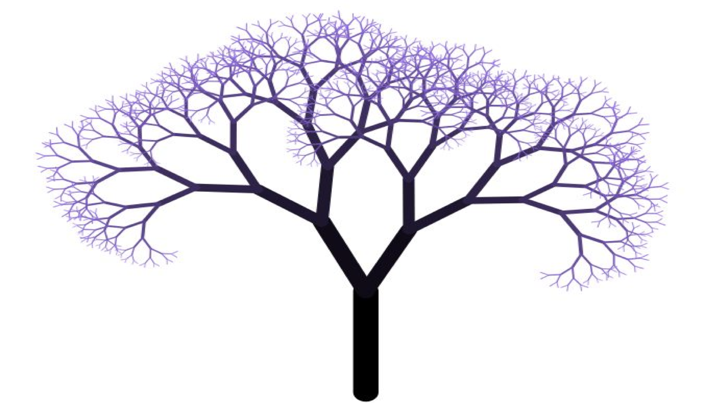 A recursively generated tree