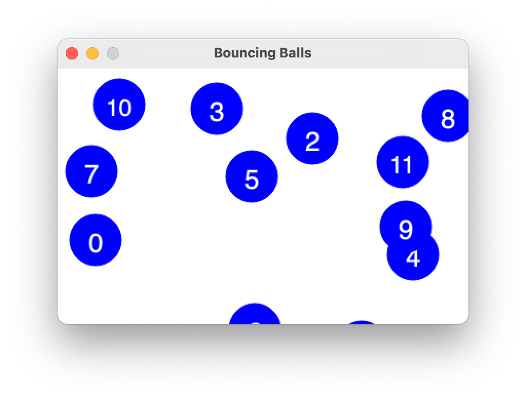 screenshot of balls in motion