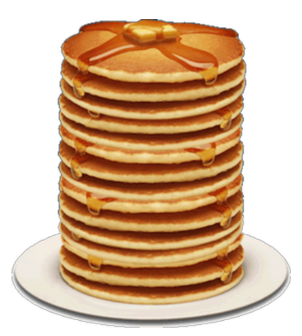 A stack of pancakes