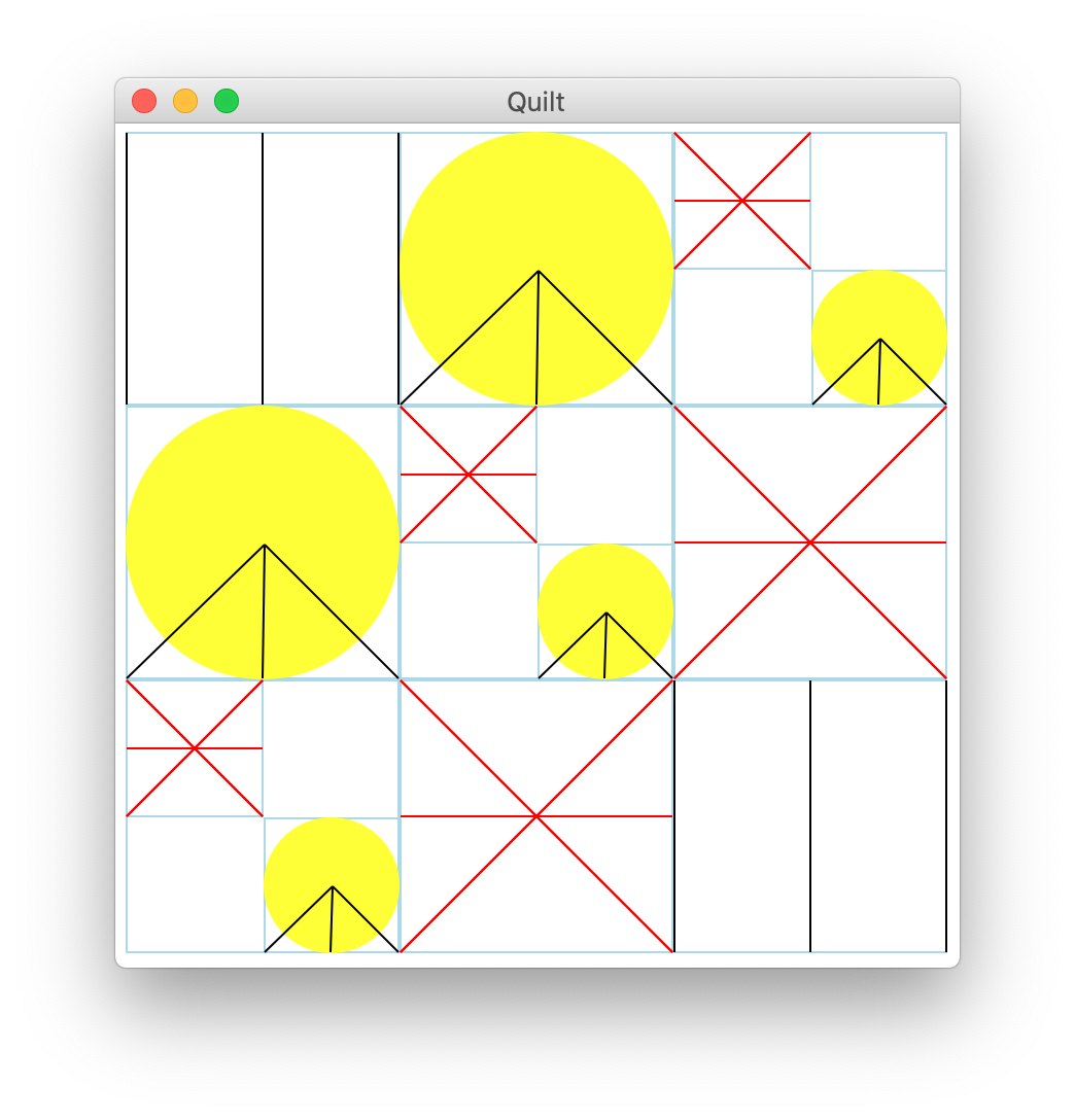 alt: quilt 3 x 3 grid of patches