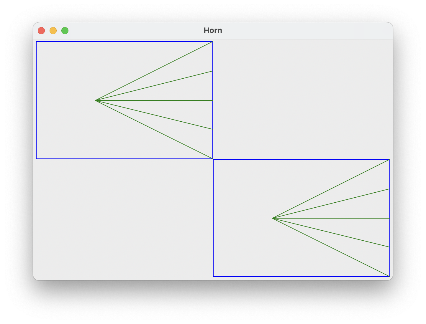 two horn figures with n=5