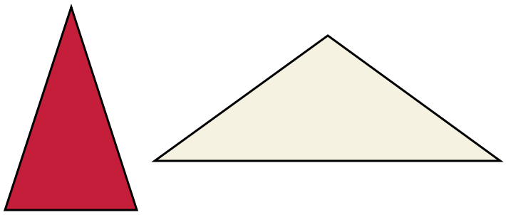 The acute and obtuse triangles.