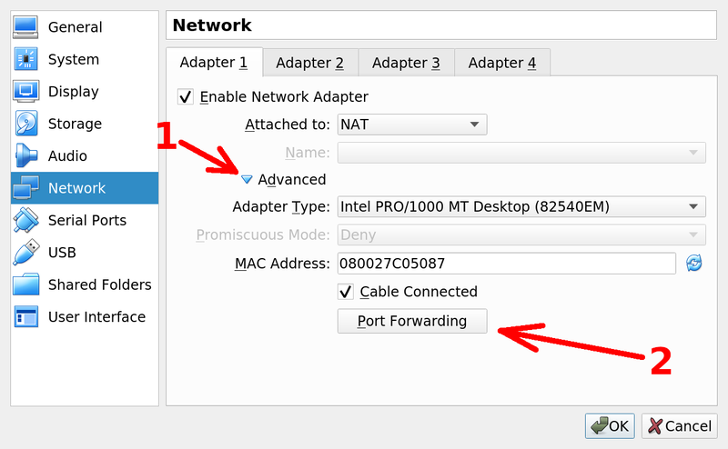 Network settings -> advanced
