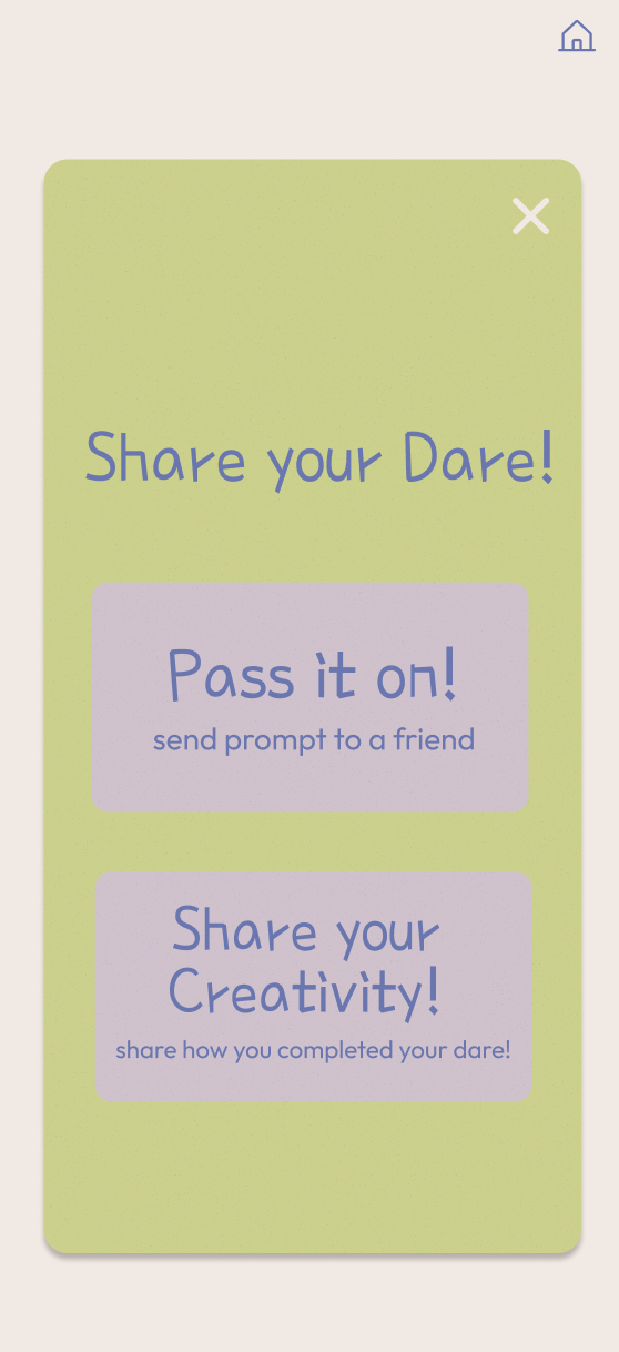 Sharing your dare with friends