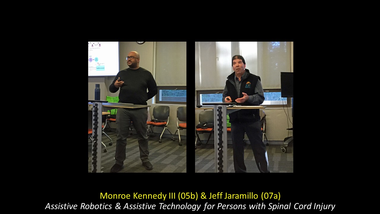 Sandi and Piper of Cantor Crew show off their video project