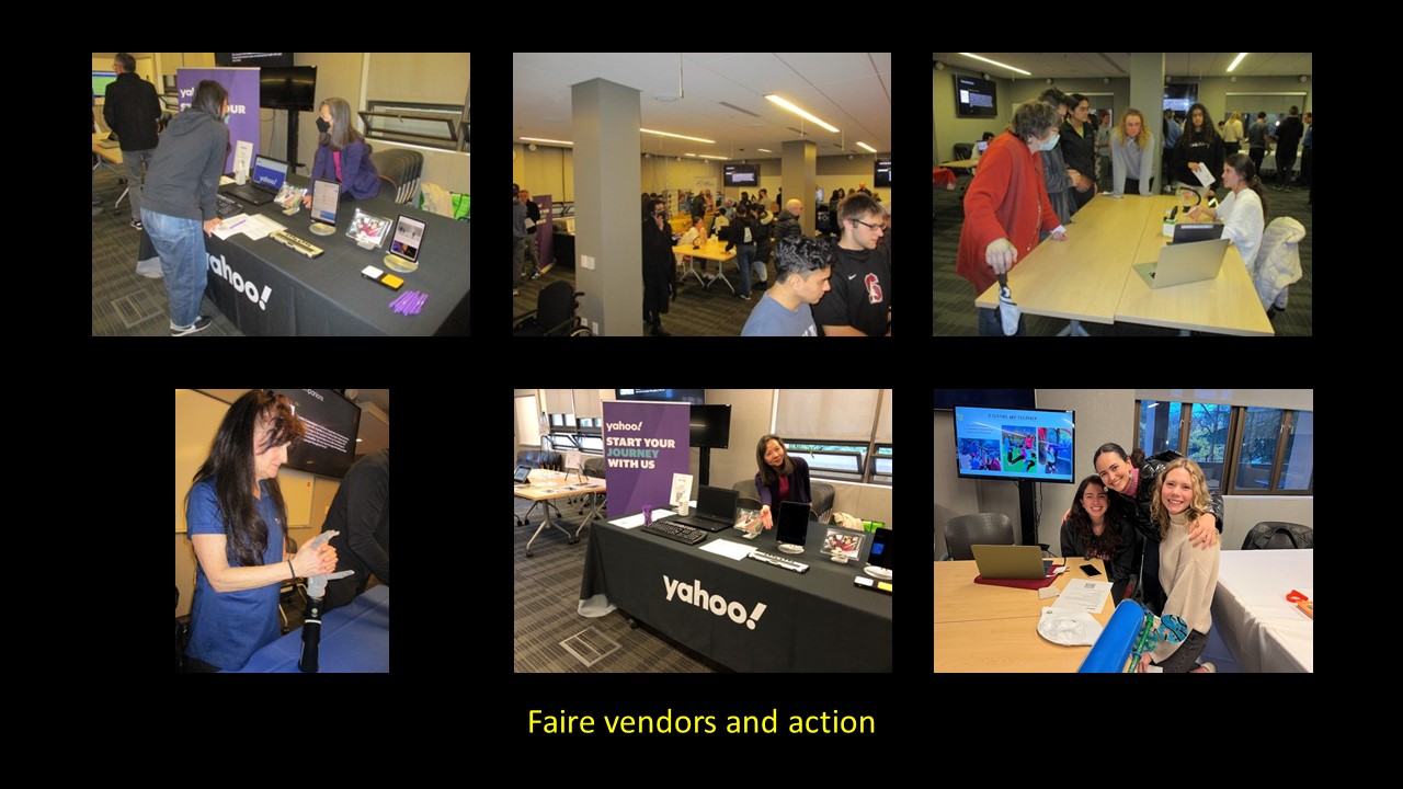 The Crafty Mechanical Juniors: Mauro, Jeanette, and Cindy show off their storage pack prototypes