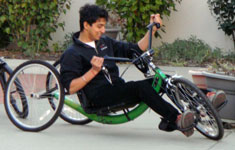 photo of hand powered bicycle