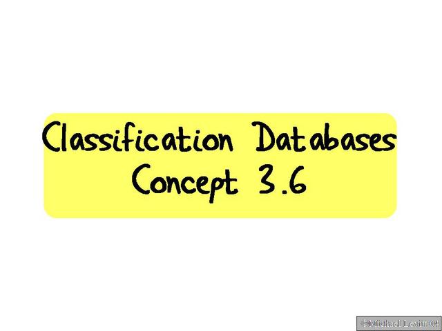 Classifcation_Databases._Concept_3.6