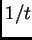 $ 1/t$