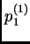 $ p_1^{(1)}$