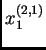 $ x^{(2,1)}_1$