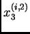 $ x^{(i,2)}_3$