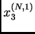$ x^{(N,1)}_3$