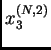 $ x^{(N,2)}_3$